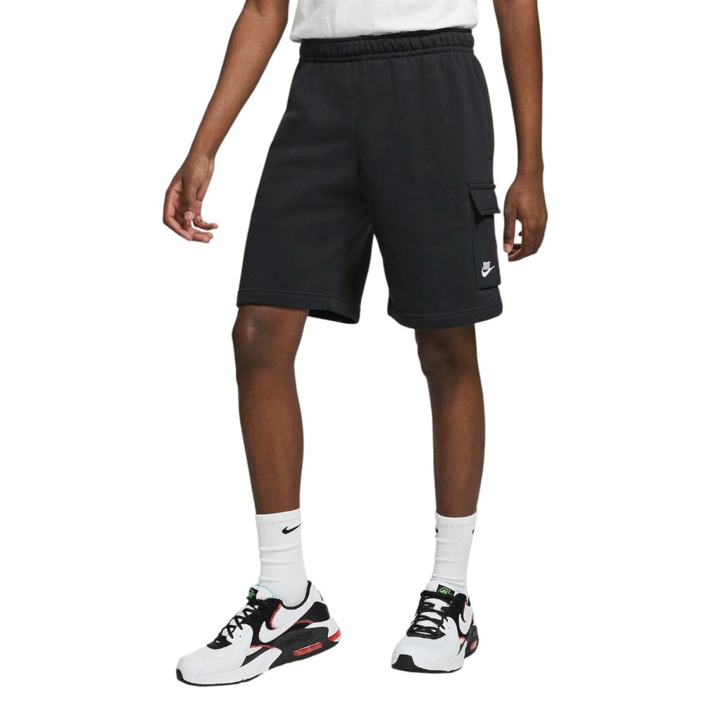 Nike Sportswear Club Men's Fleece Cargo Shorts Black Sizes M NWT - Picture 7 of 9